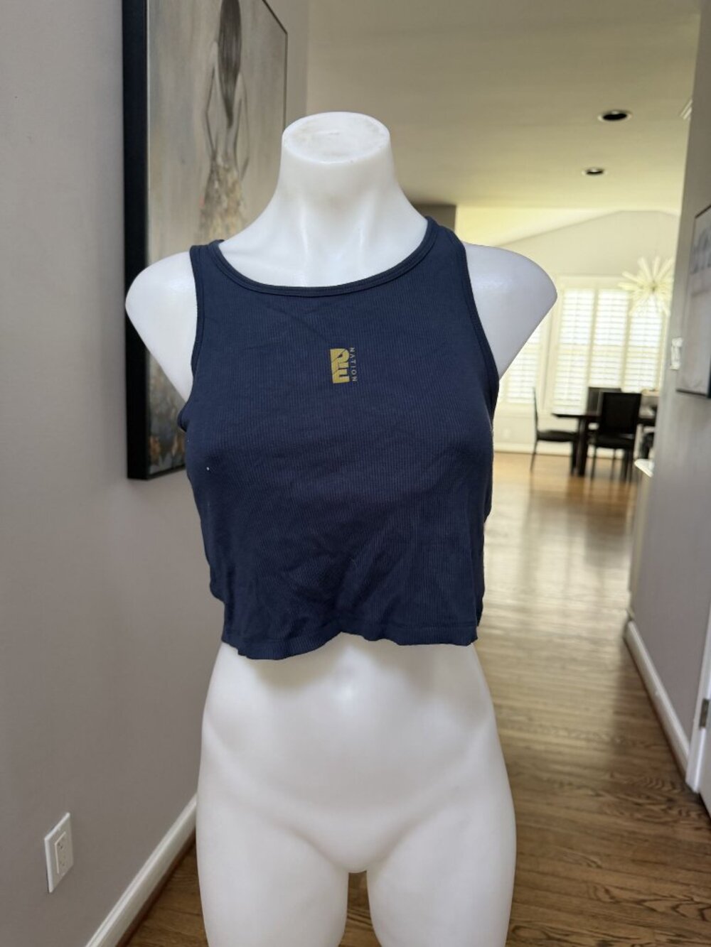 P.E Nation navy crop top with built in sports bra excellent condition size mediu